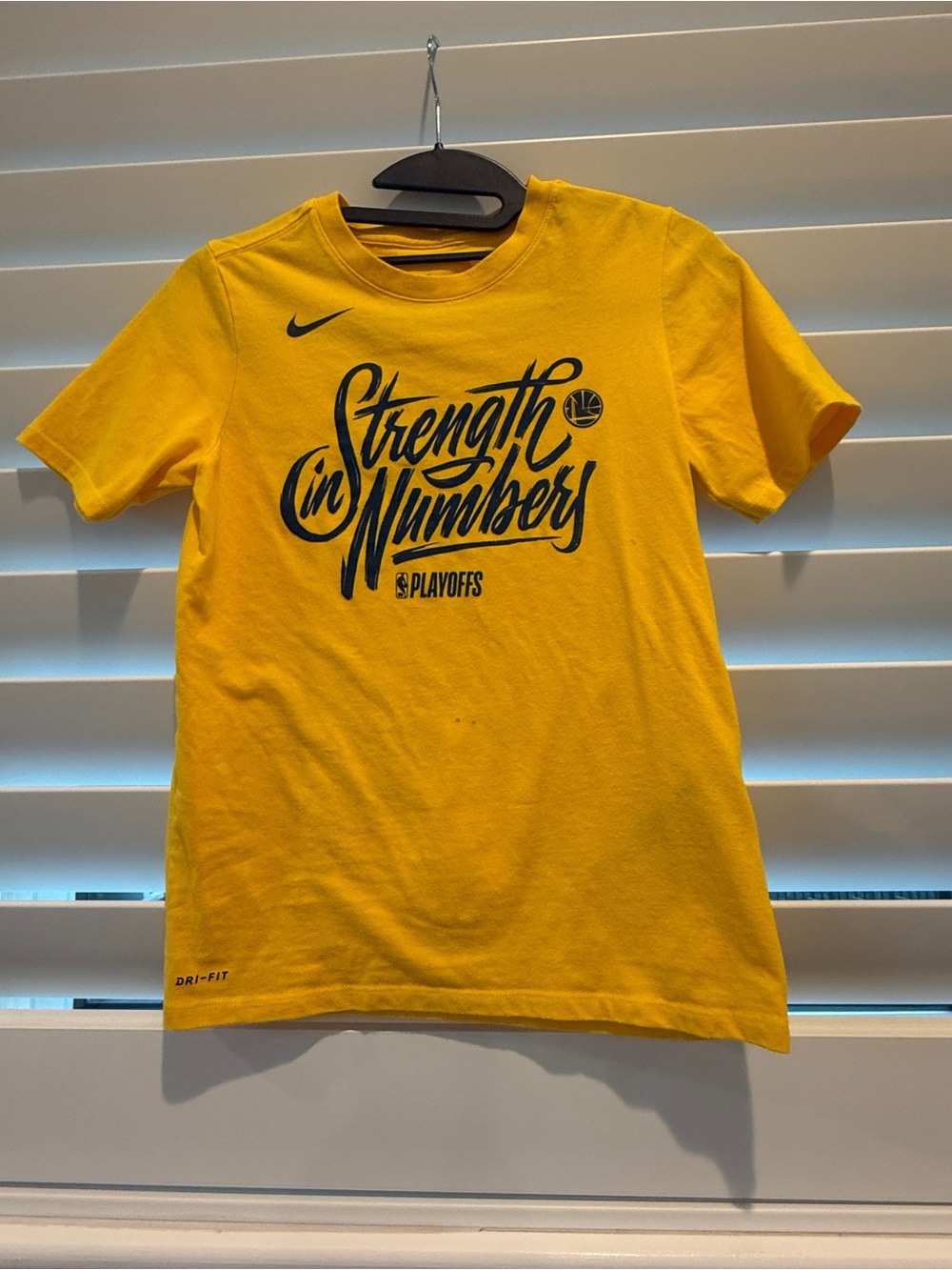 Youth Med Nike Yellow 'Strength in Numbers' Playoffs Tee